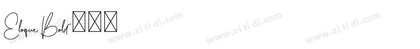 Eloque Bold字体转换